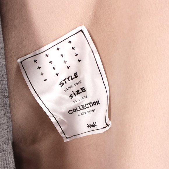 Ksubi Mogul Stone Coat Felted Wool Blend Unlined Collared Tan Long XXL 2XL NEW - Picture 7 of 9